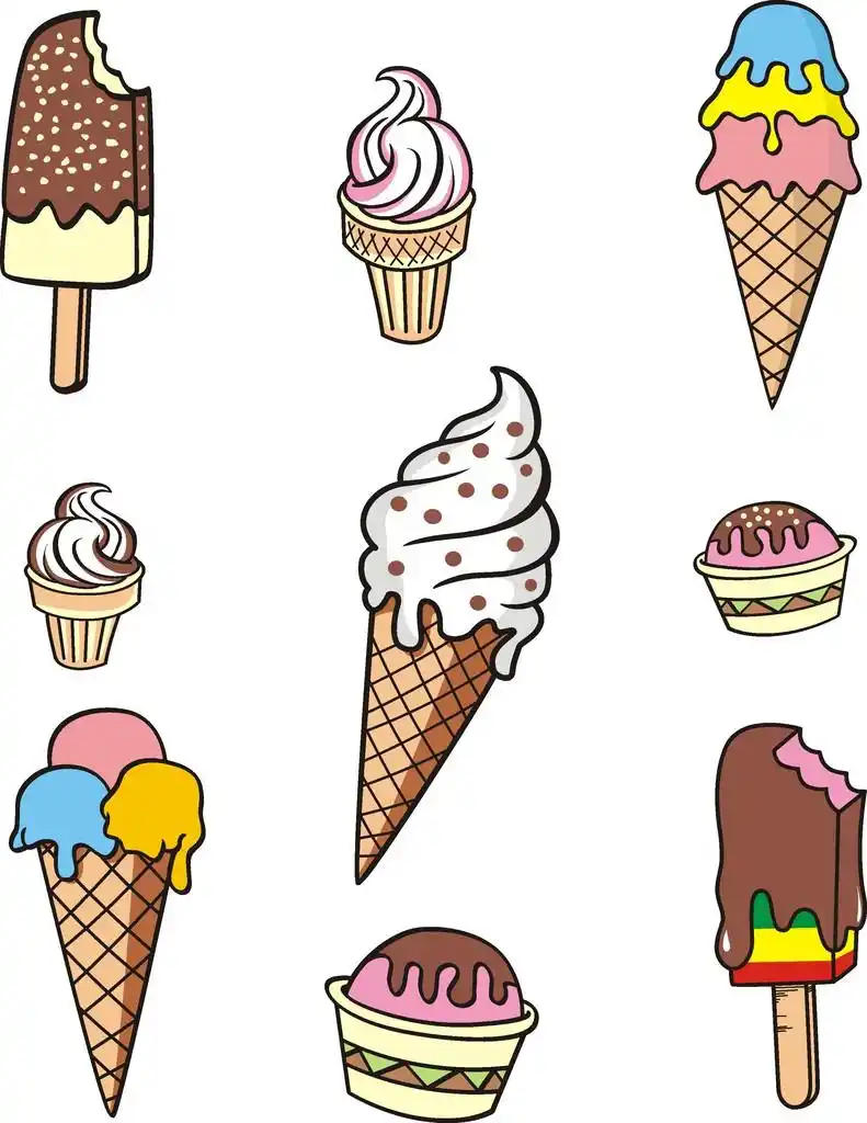 设置冰淇淋矢量图,设置冰淇淋矢量图