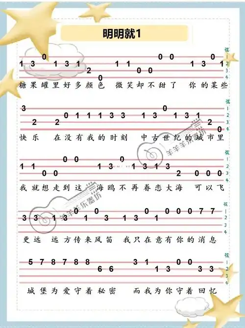 尤克里里新手易学好学的周杰伦明明就