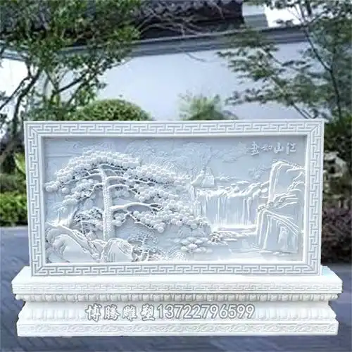东营庭院石雕屏风安装方式