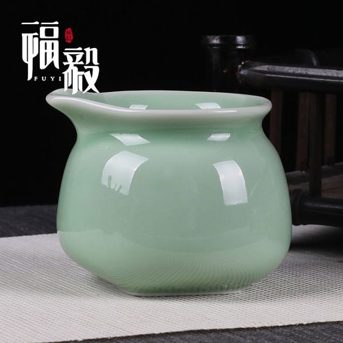 陶瓷公道杯青瓷哥窑汝窑茶漏套装分茶器分茶杯功夫茶具单个公平杯