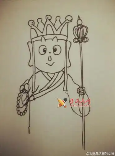简单手绘教程简笔画唐僧的画法
