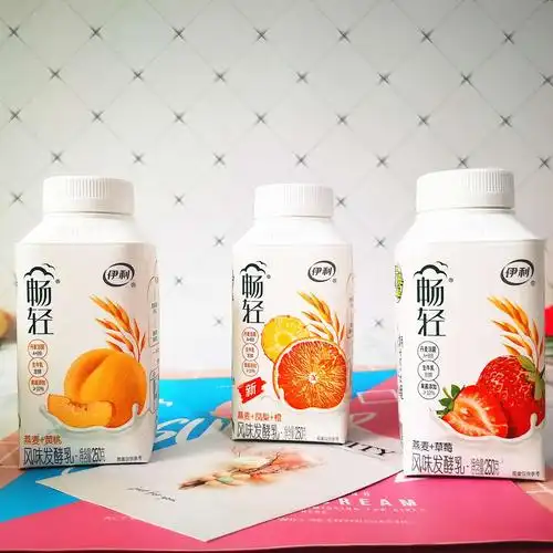 伊利畅轻酸奶250g515瓶益生风味发酵燕麦草莓低温乳制品