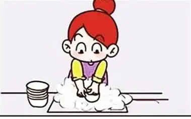 洗碗卡通图简笔画