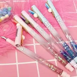 仙女钢笔流沙网红抖音笔仙女魔法棒笔水晶流沙液体创意小仙女钢笔