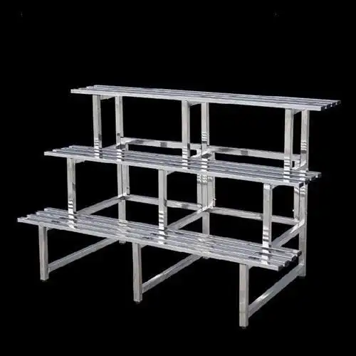 台阶花盆方管花架不锈钢形梯型3层2层家用防水商务用花