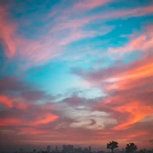 唯美天空风景头像梦幻色彩的天空图片