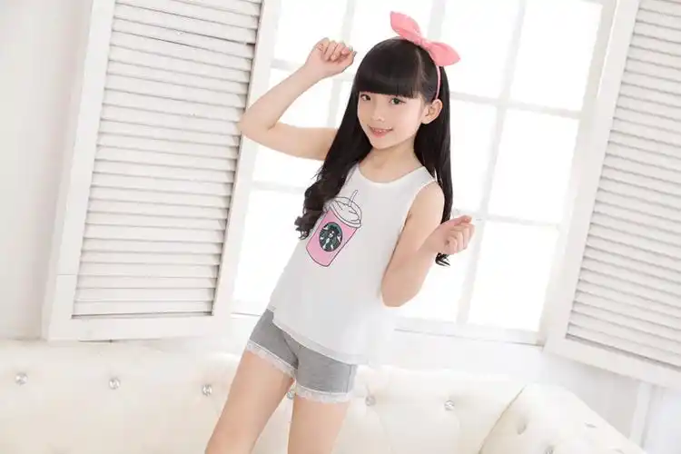 女童加裆安全裤2017新款儿童蕾丝花边内裤女生纯棉三分裤防走光