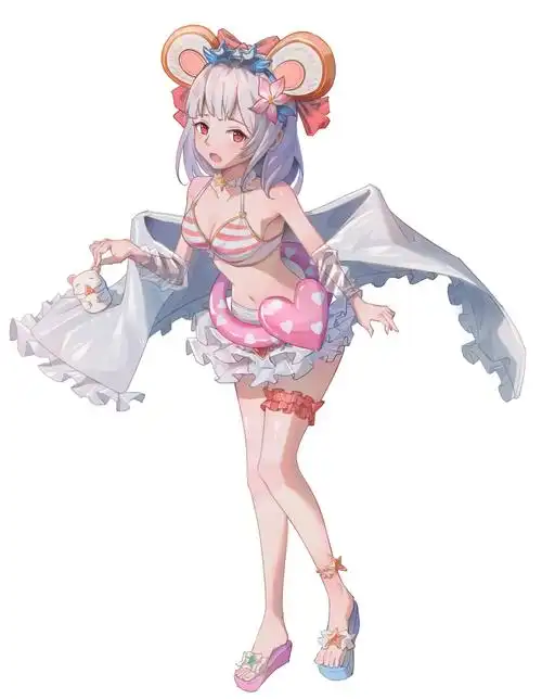 连体泳衣女孩子魅惑的胸间