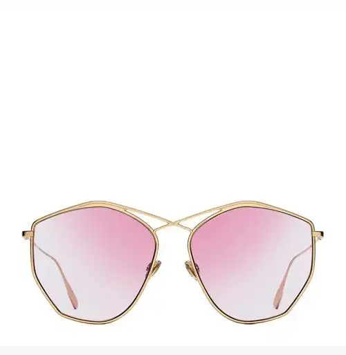 dior/迪奥 女士桃粉色渐变镜片金属镜框飞行员眼镜墨镜太阳镜