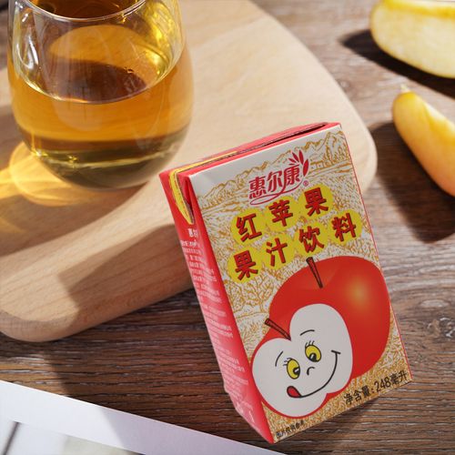 整箱惠尔尔康红苹果果汁饮料纸盒小时候苹果汁盒装果味