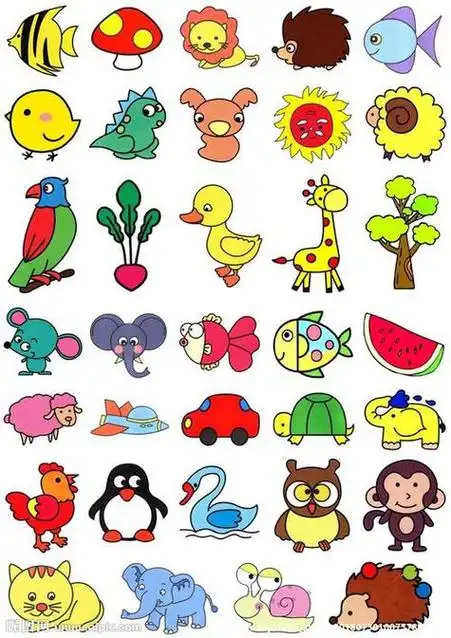 儿童简笔画动物彩色视频