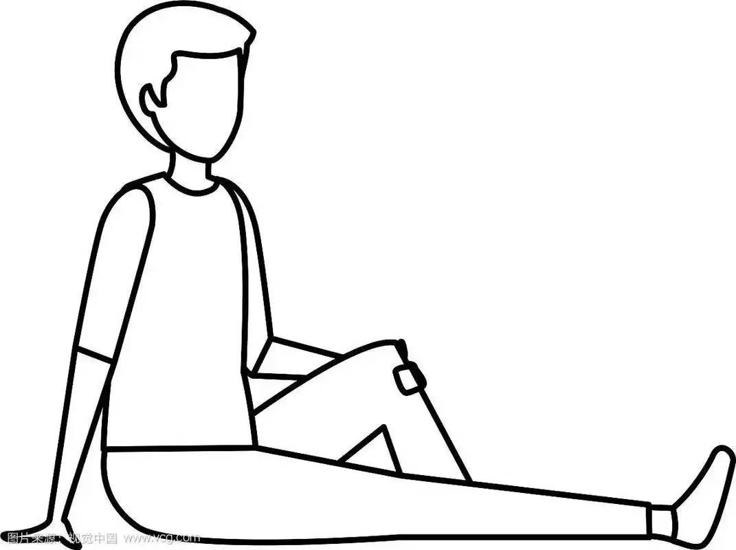 快乐的年轻人坐在地板上