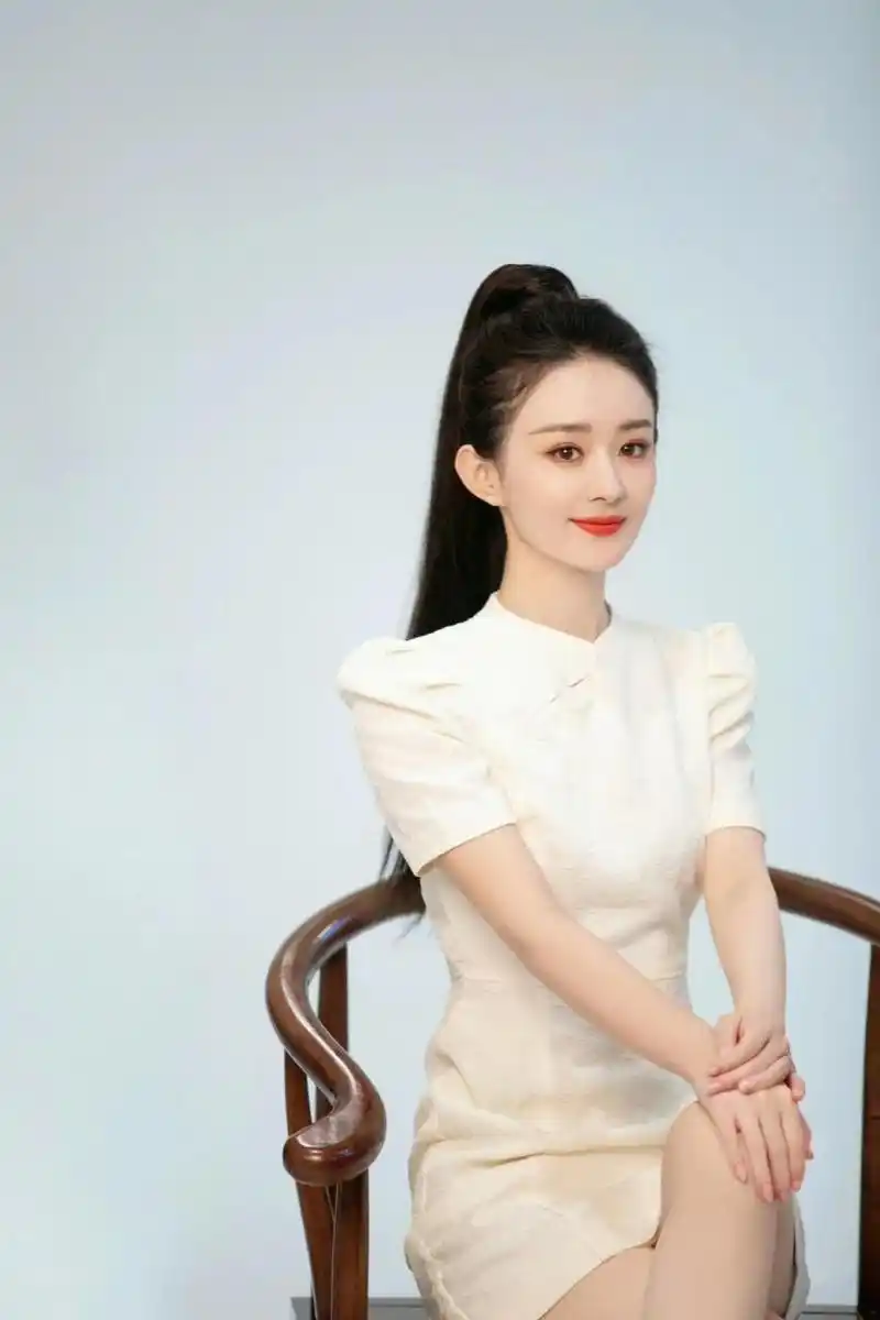 赵丽颖百元新中式国风清亮白裙  温柔似秋 尊嘟好美 新中式国风白裙