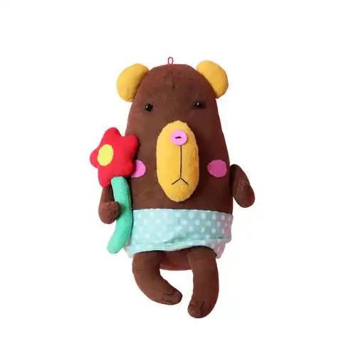 手工创意娃娃布偶朵朵熊制作手缝针织布艺刺绣缝纫diy材料套装