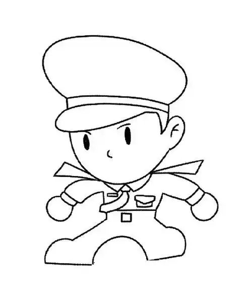 简笔画小警察可爱 简笔画小警察可爱敬礼