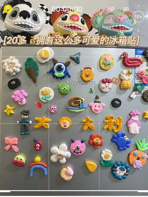 自制粘土冰箱贴感觉现在冰箱变得好可爱78