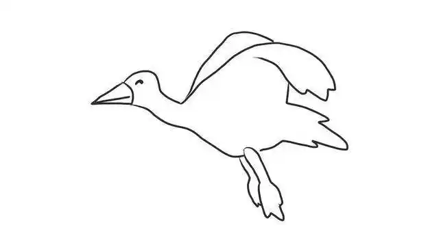 大雁简笔画 一群大雁简笔画图片