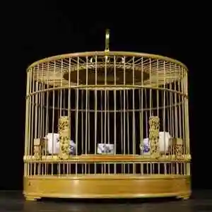 绣文鸟思笼黄豆竹鸟眼圆笼笼雀芙蓉靛颏竹制品老玉黄小鸟相子贝