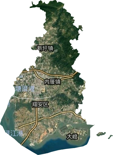 翔安区高清卫星地图