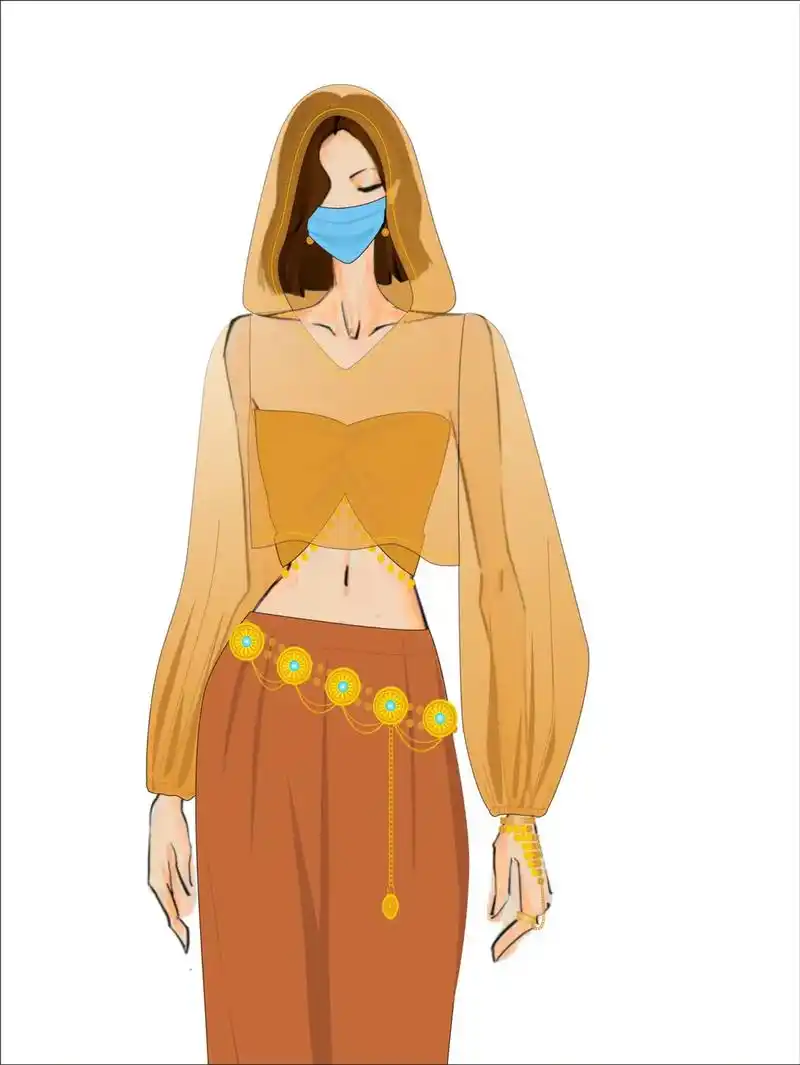 原创插画  #异域风情 #新疆 西域舞姬的一天 - 抖音