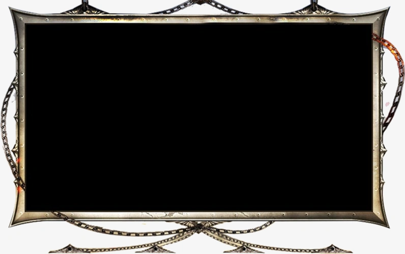 创意合成黑色游戏页面边框