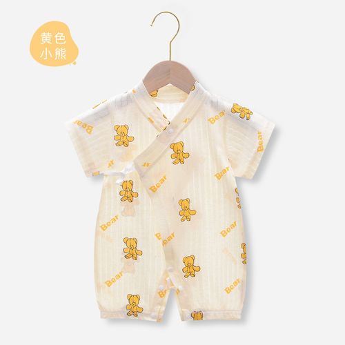 新生儿婴儿夏季衣服连体衣纯棉宝宝包屁衣夏装爬服超萌婴儿服网红