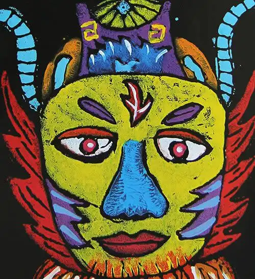 儿童版画神奇的面具