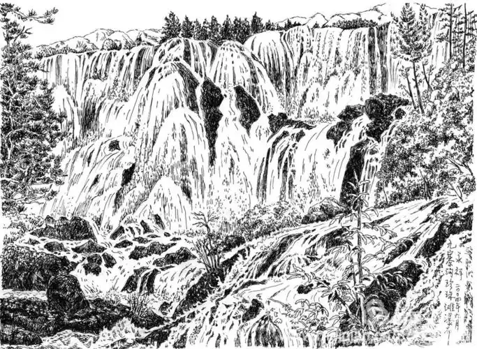 九寨沟珍珠滩瀑布