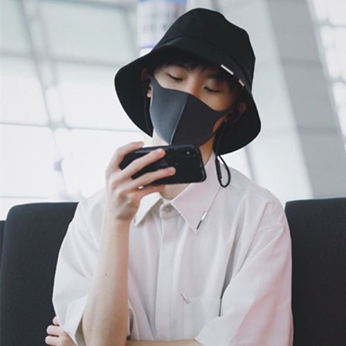 tf家族马嘉祺同款韩版休闲大檐金属扣渔夫帽日系百搭盆帽遮阳帽潮