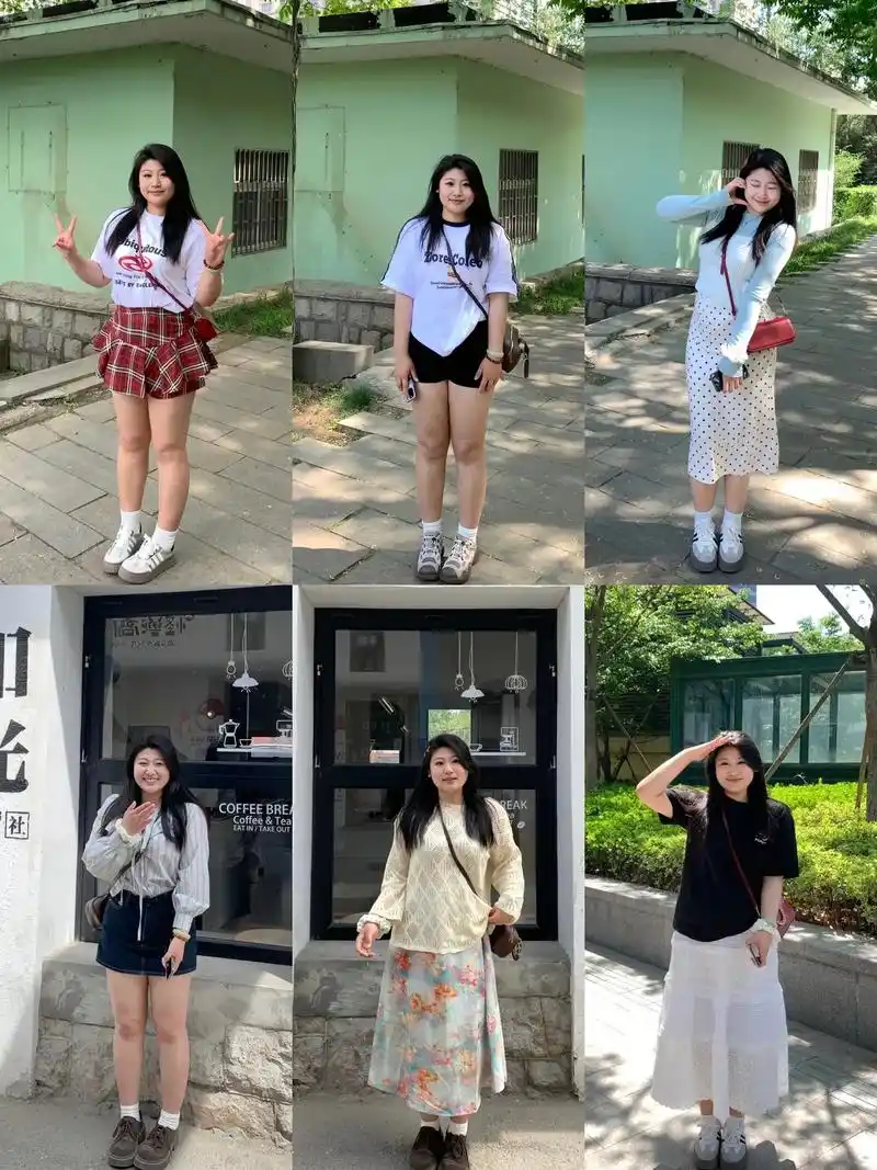 140斤微胖女孩入夏一周穿搭.#ootd穿搭 #微胖女孩 # - 抖音