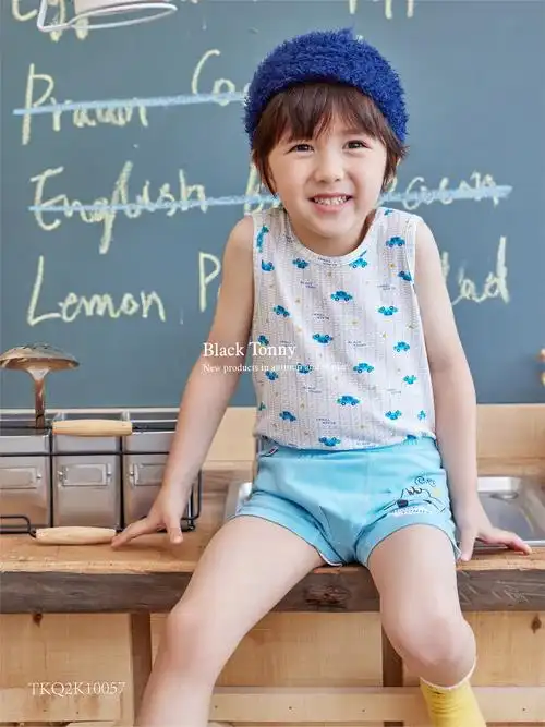 小黑托尼内裤小黑托尼儿童内裤男童平角裤宝宝全棉莫代尔小黑托昵中大