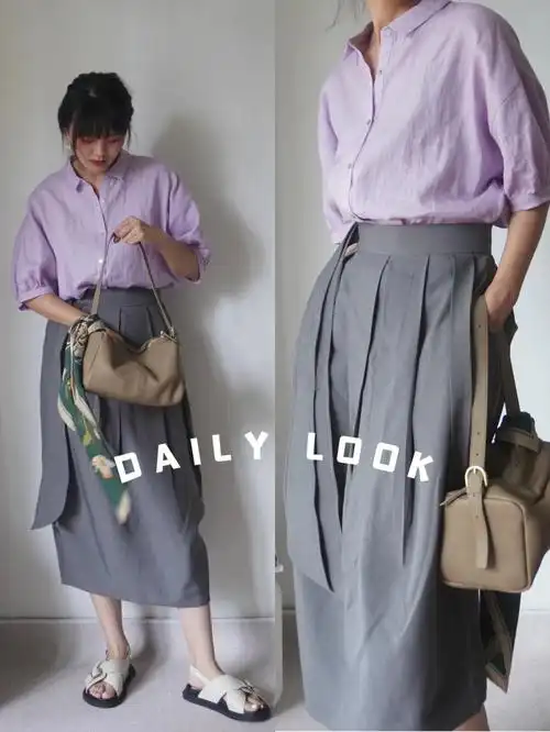 灰紫色搭配09高级又温柔