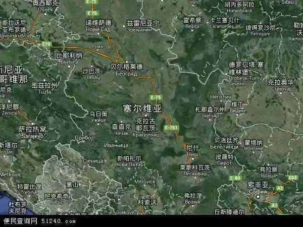 塞尔维亚卫星地图 - 塞尔维亚高清卫星地图 - 塞尔维亚高清航拍地图