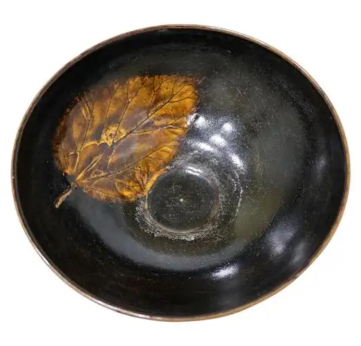 藏品鉴赏宋代吉州窑树叶碗