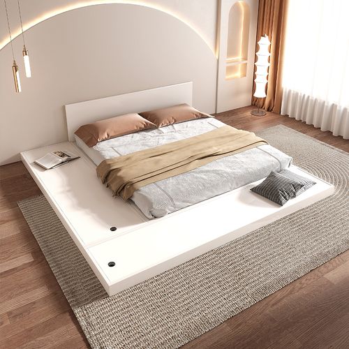 2023新款日式塌塌米落地床6平米小卧室1.5米地踏奶油风地台矮床