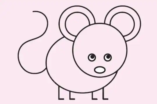老鼠简笔画简单画法步骤教程及图片大全