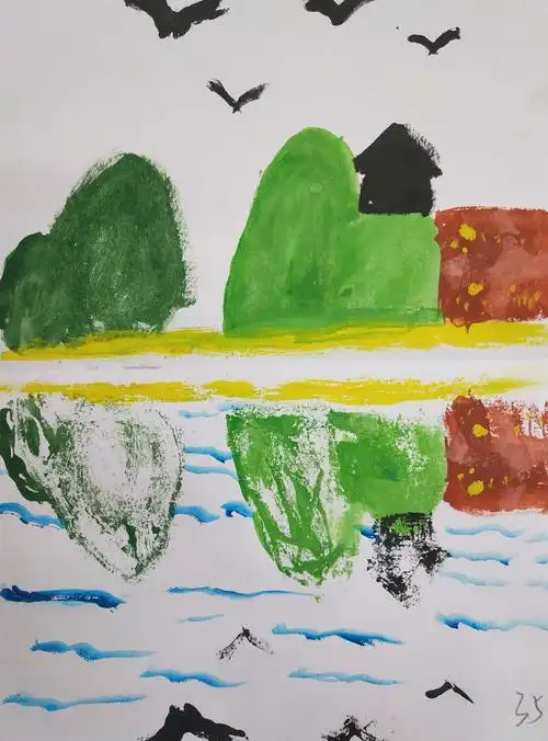 二(8)美术作业《倒影》