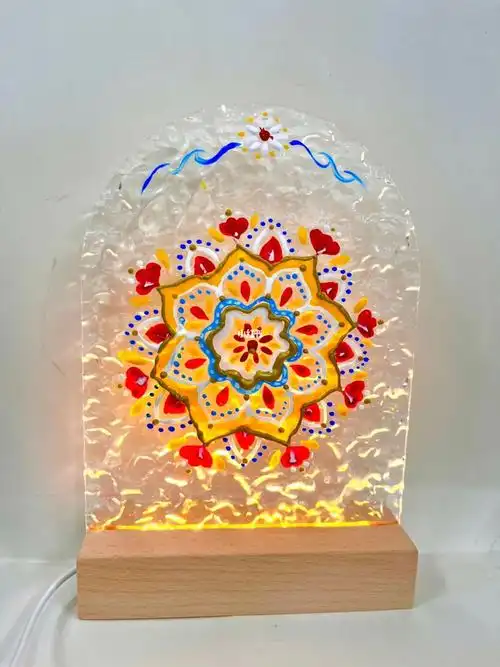 曼陀罗图案设计玻璃颜料77亚克力板