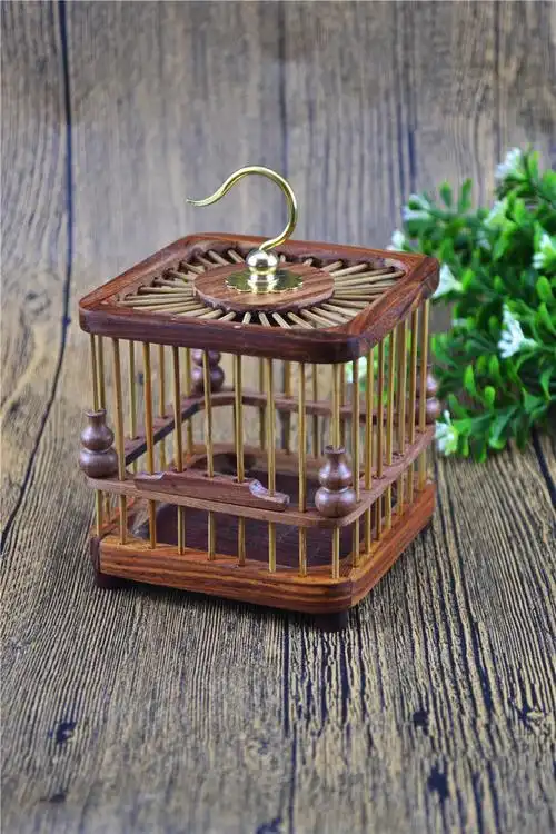 乌木红木蝈蝈笼子手工制作爬虫鸣虫叫罐用具蝈蝈笼厂家直销蝈蝈具