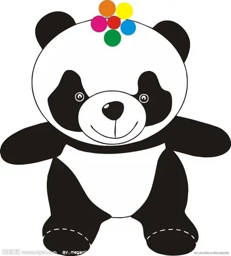 黑白熊猫矢量图__野生动物_生物世界_矢量图库_昵图网nipic.com