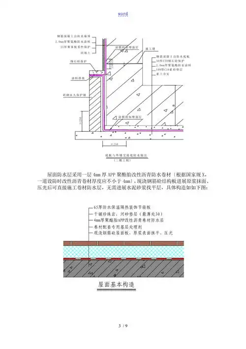 外墙防水卷材收口做法