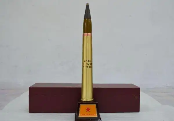 炮弹壳工艺品 37退役工艺家居饰品镇宅留念 送朋友送战友