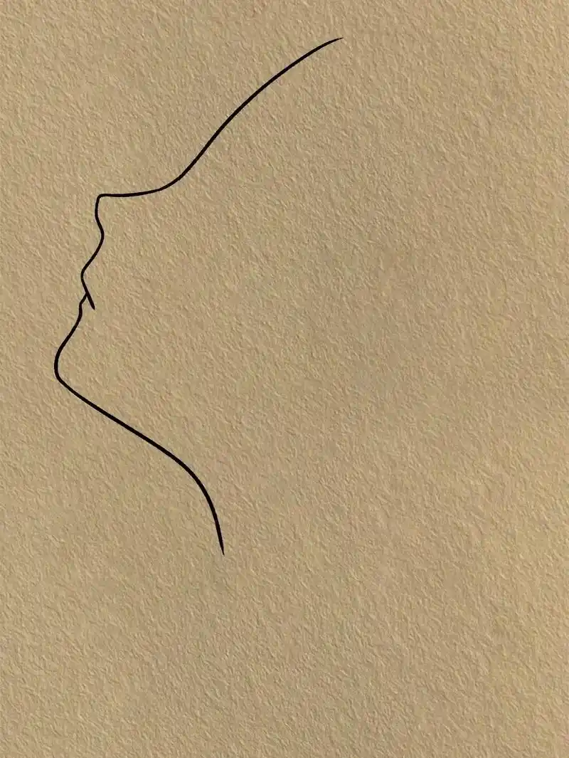 动漫二次元少女侧脸简笔画教程.