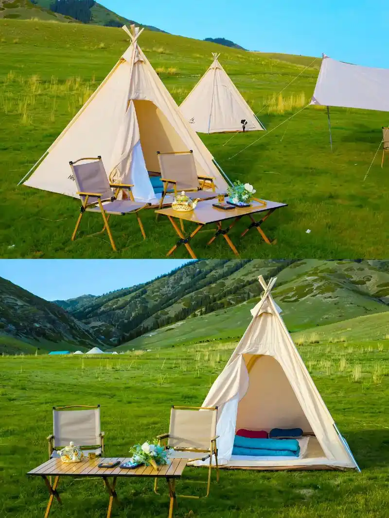 赛里木湖露营人均100 90的帐篷租赁!我