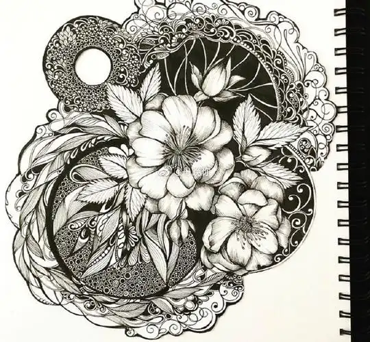 黑白装饰画临摹 / 黑白装饰与花卉#黑白装饰画##手绘##少儿美术#艺术