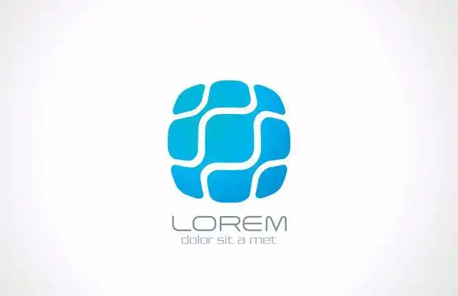 蓝色方形标志图片素材