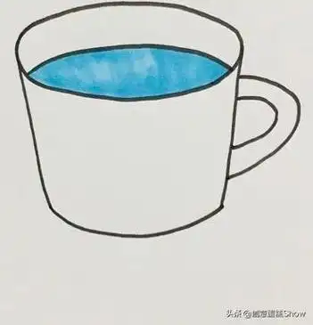 一杯水的简笔画?