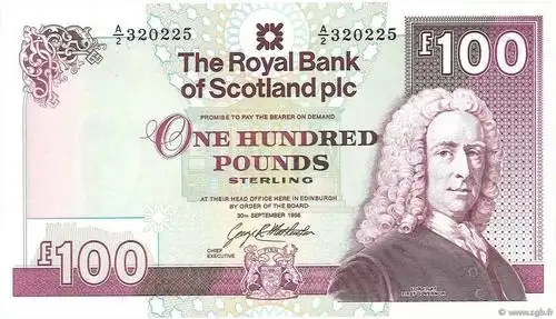 100 pounds scotland 1998 p.350b