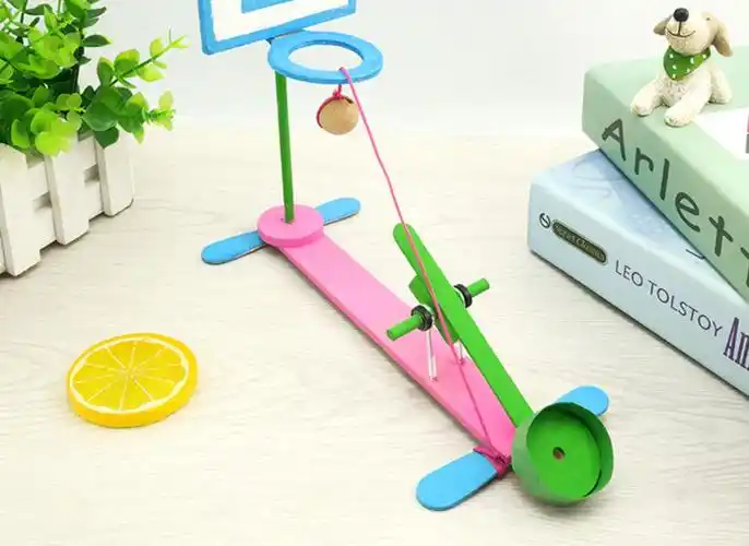 科技器作业diy创意小手工玩具制作儿童益智投篮杠杆原理材料 男女