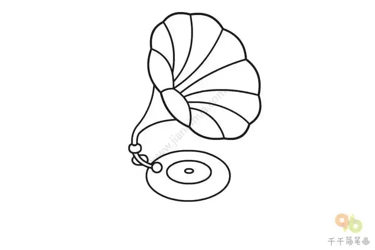 留声机简笔画画法